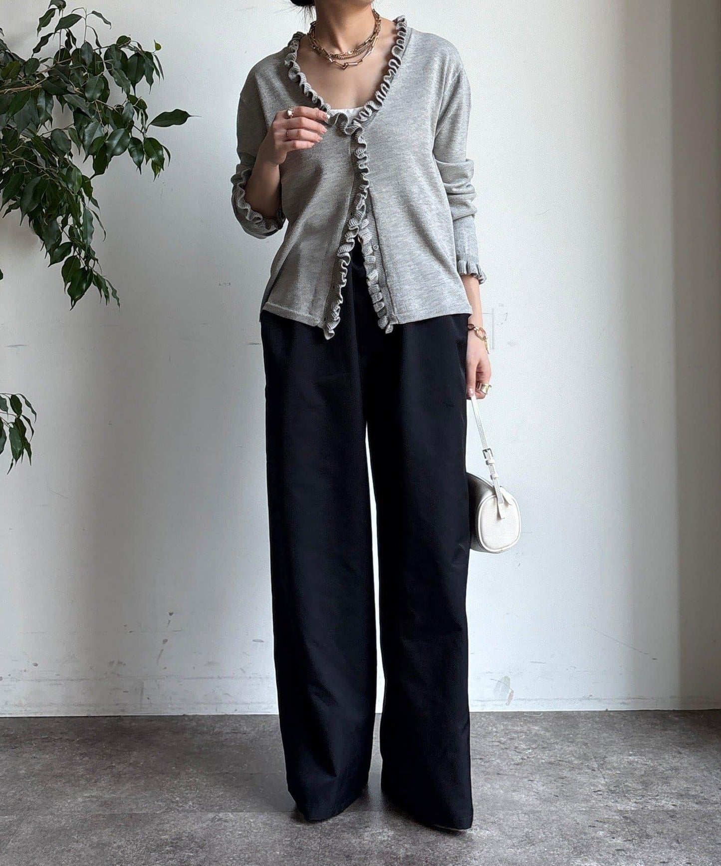 荷葉邊針織開衫