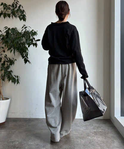 荷葉邊針織開衫