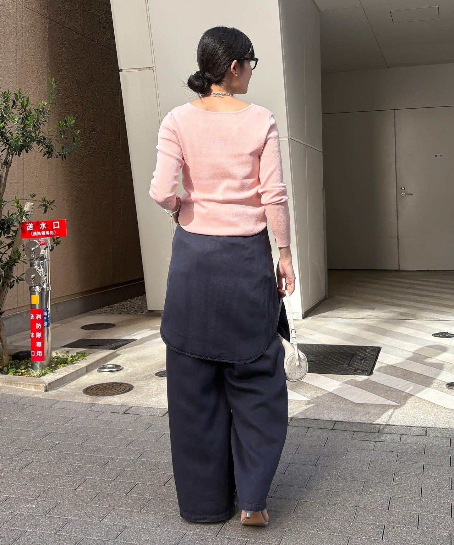 方形領口 針織 長袖 針織套頭衫