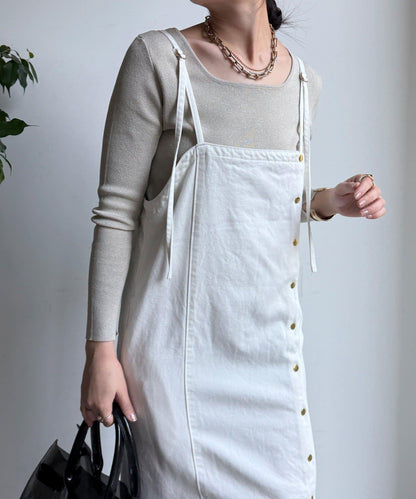 方形領口 針織 長袖 針織套頭衫