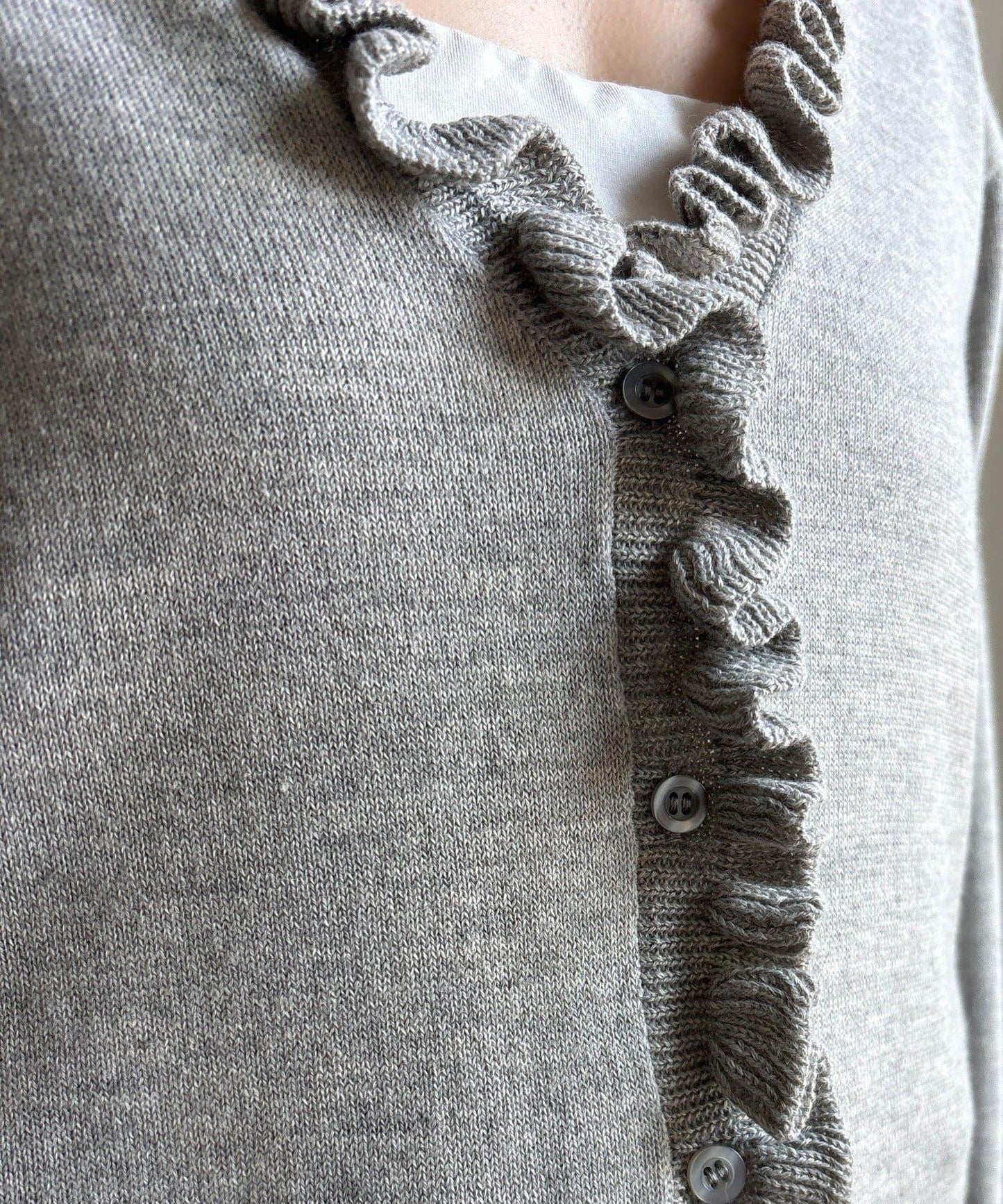 荷葉邊針織開衫