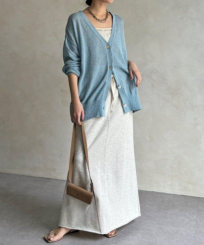 前後兩穿紙紗設計針織開衫（款）