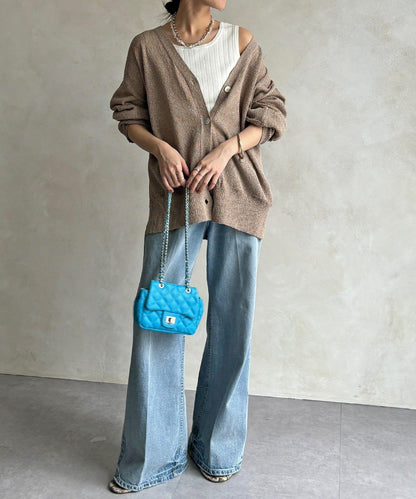 前後兩穿紙紗設計針織開衫（款）