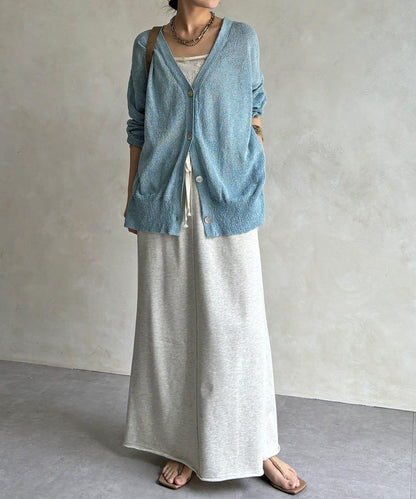 前後兩穿紙紗設計針織開衫（款）