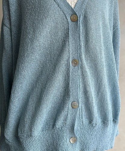 前後兩穿紙紗設計針織開衫（款）