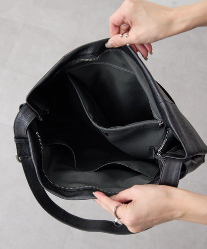 《本革》 壓紋設計 單肩包 L款