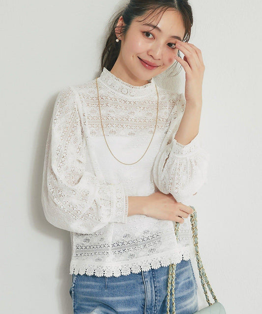 蕾絲女襯衫