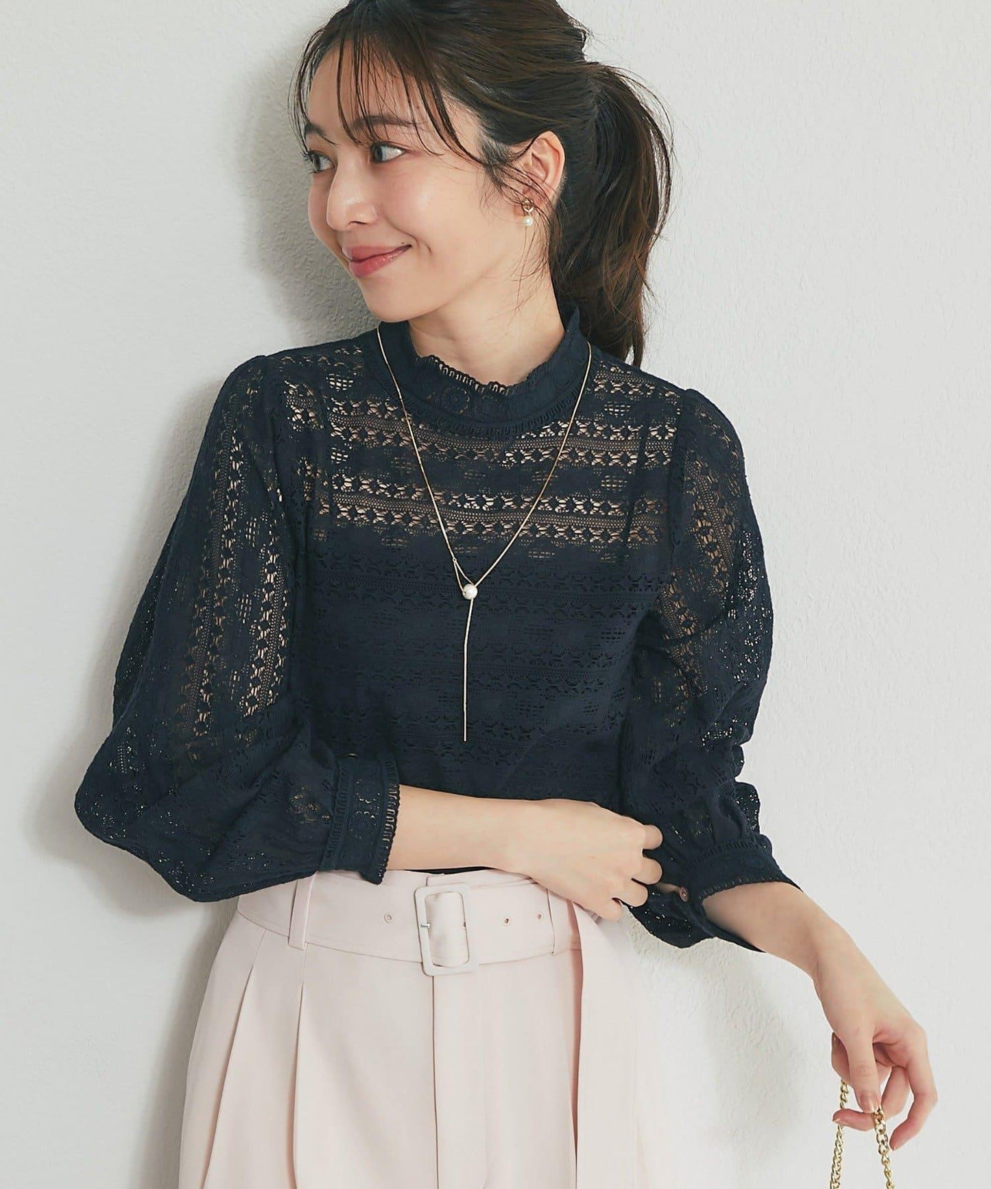 蕾絲女襯衫