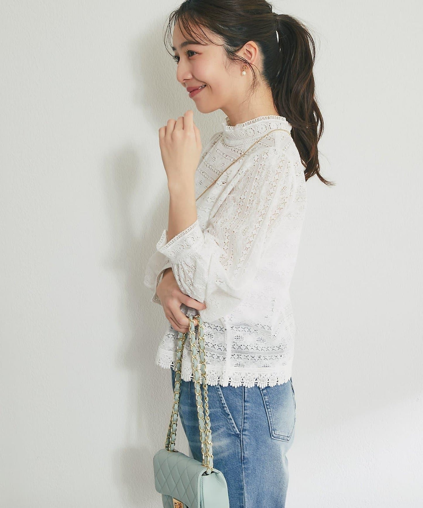 蕾絲女襯衫