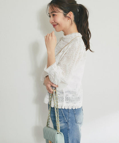 蕾絲女襯衫