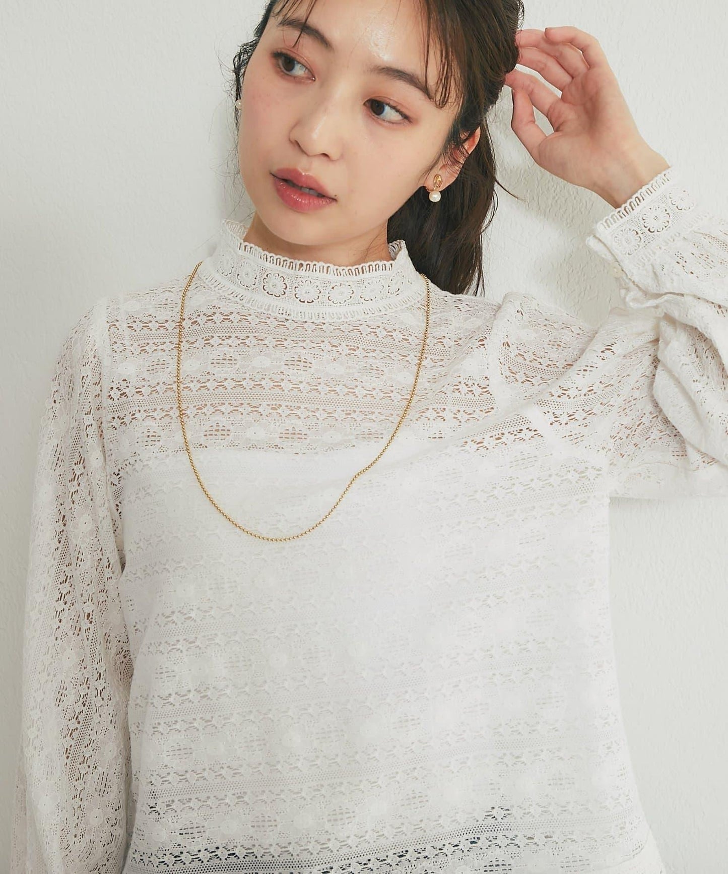蕾絲女襯衫
