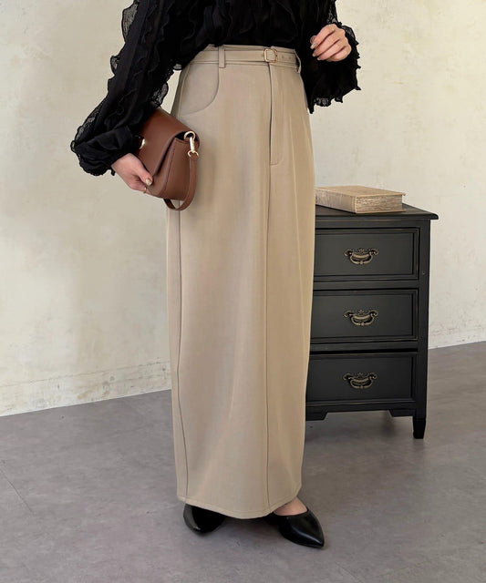 腰帶設計窄版半身裙