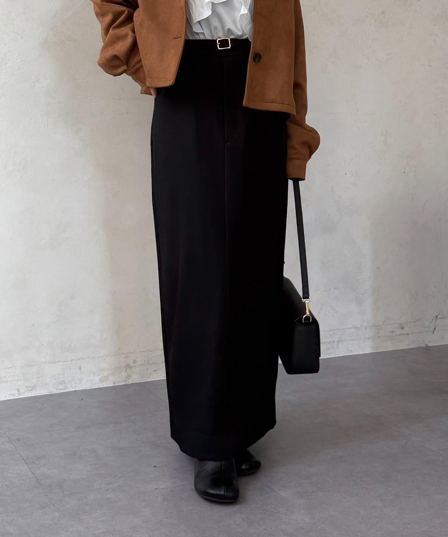 腰帶設計窄版半身裙