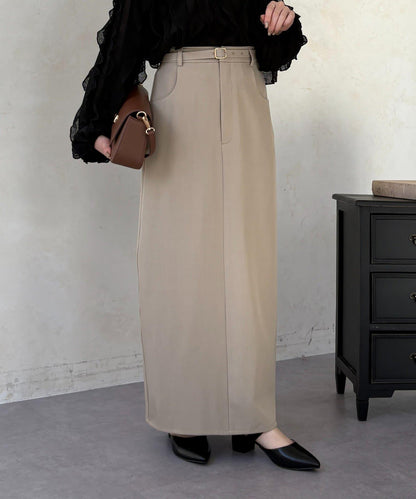 腰帶設計窄版半身裙