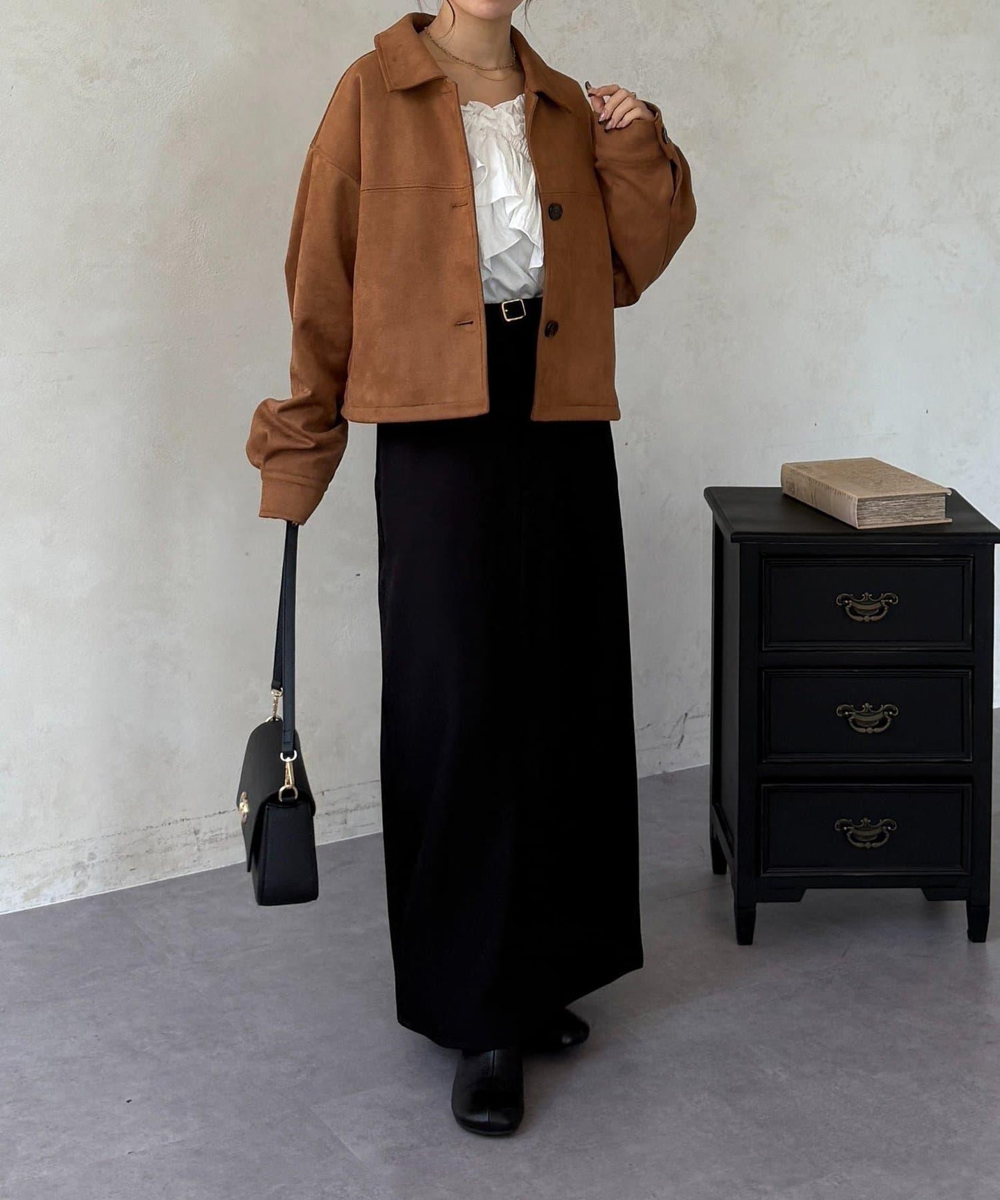 腰帶設計窄版半身裙