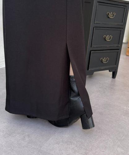 腰帶設計窄版半身裙