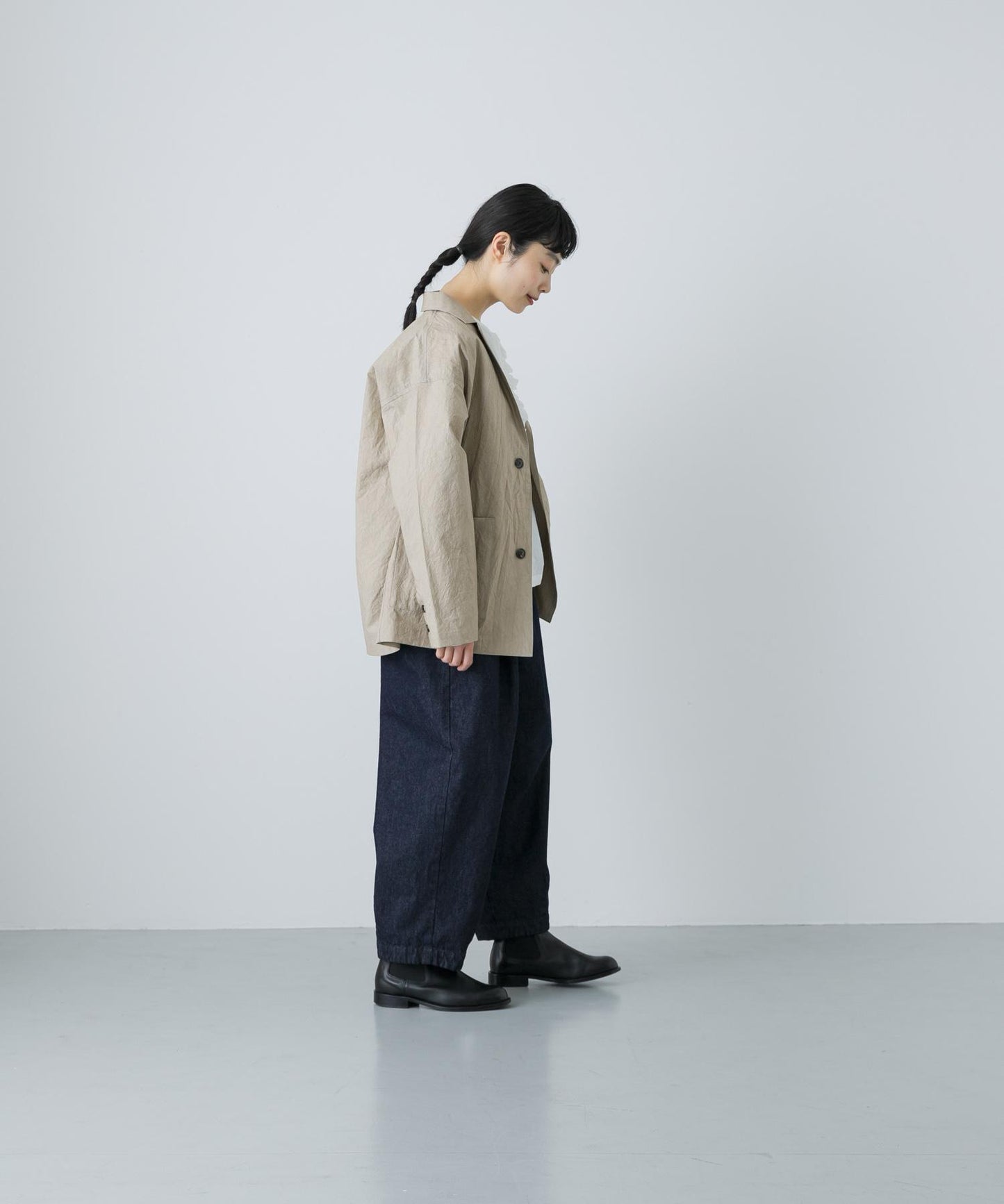 中性棉質剪裁西裝外套