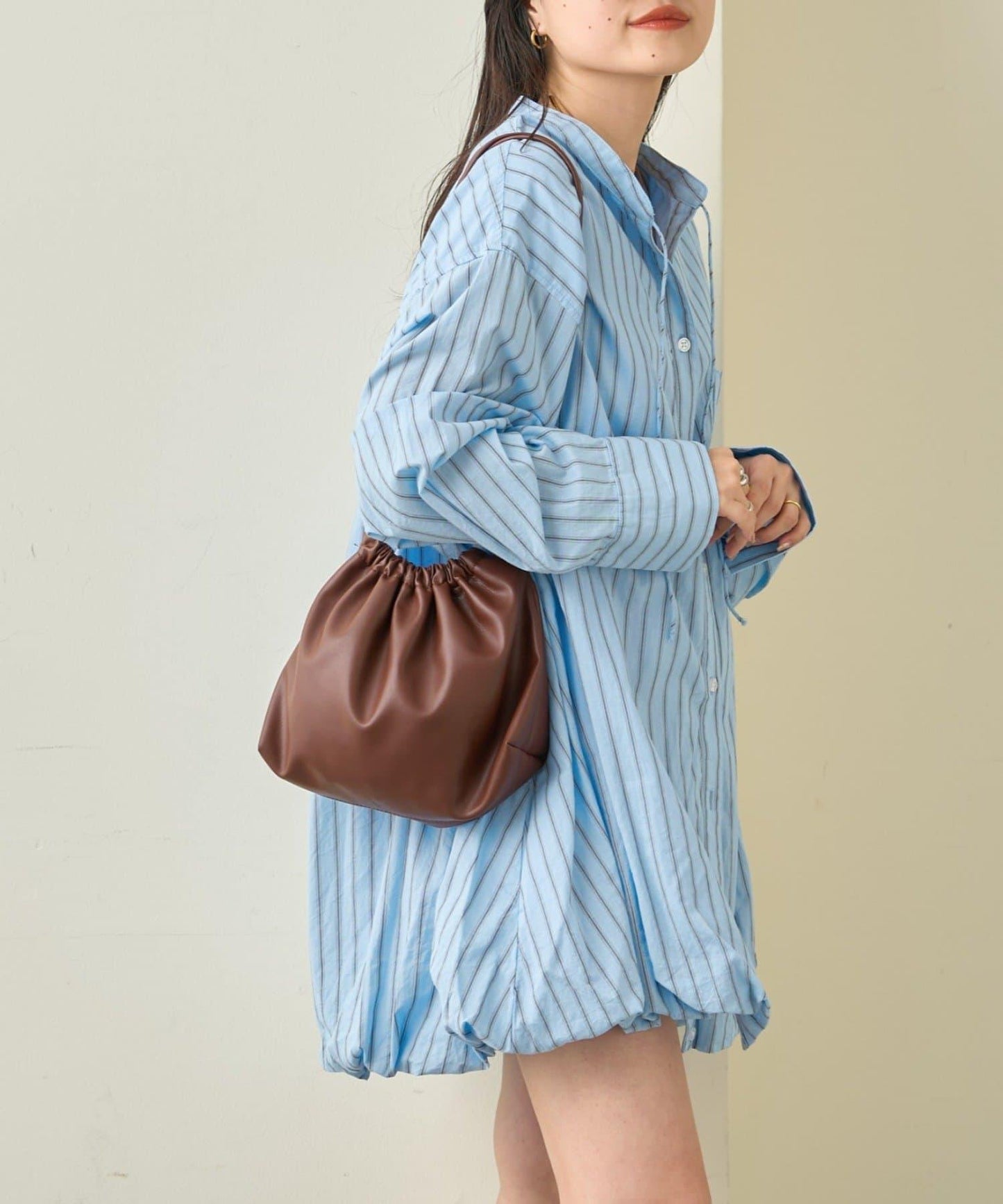 多款圖案 氣球下襬 長款襯衫