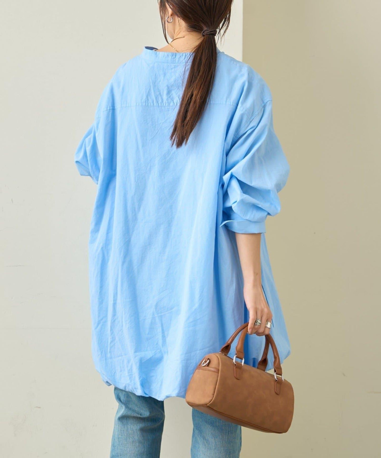 多款圖案 氣球下襬 長款襯衫