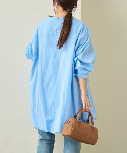 多款圖案 氣球下襬 長款襯衫