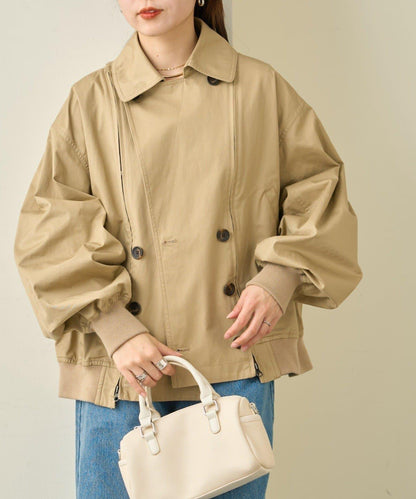 2WAY 拉鍊拼接 風衣