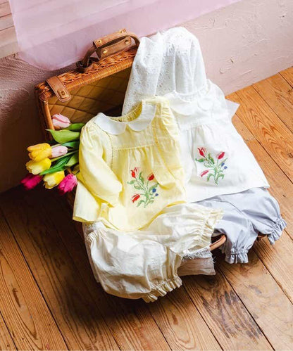 鬱金香刺繡 奶感設計 套裝