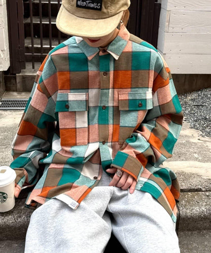 巴拿馬格紋襯衫夾克