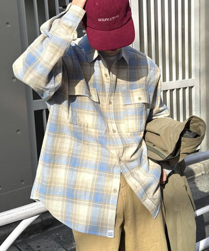 巴拿馬格紋襯衫夾克