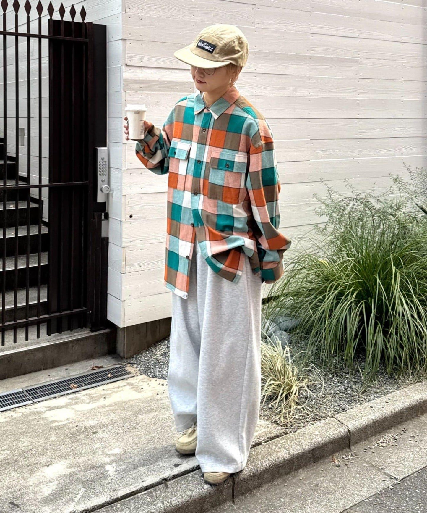 巴拿馬格紋襯衫夾克