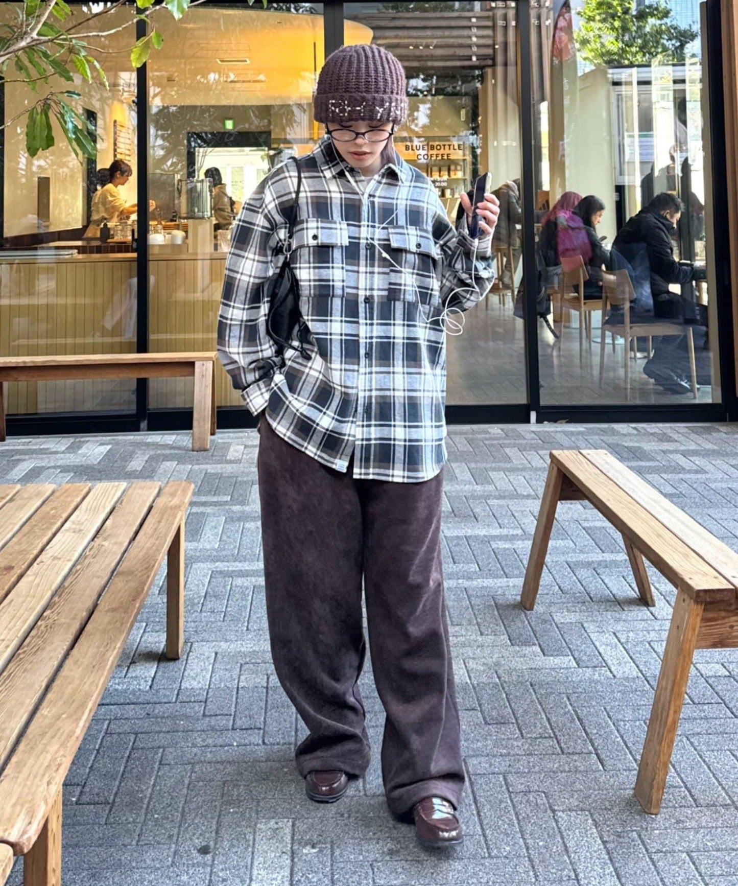 巴拿馬格紋襯衫夾克