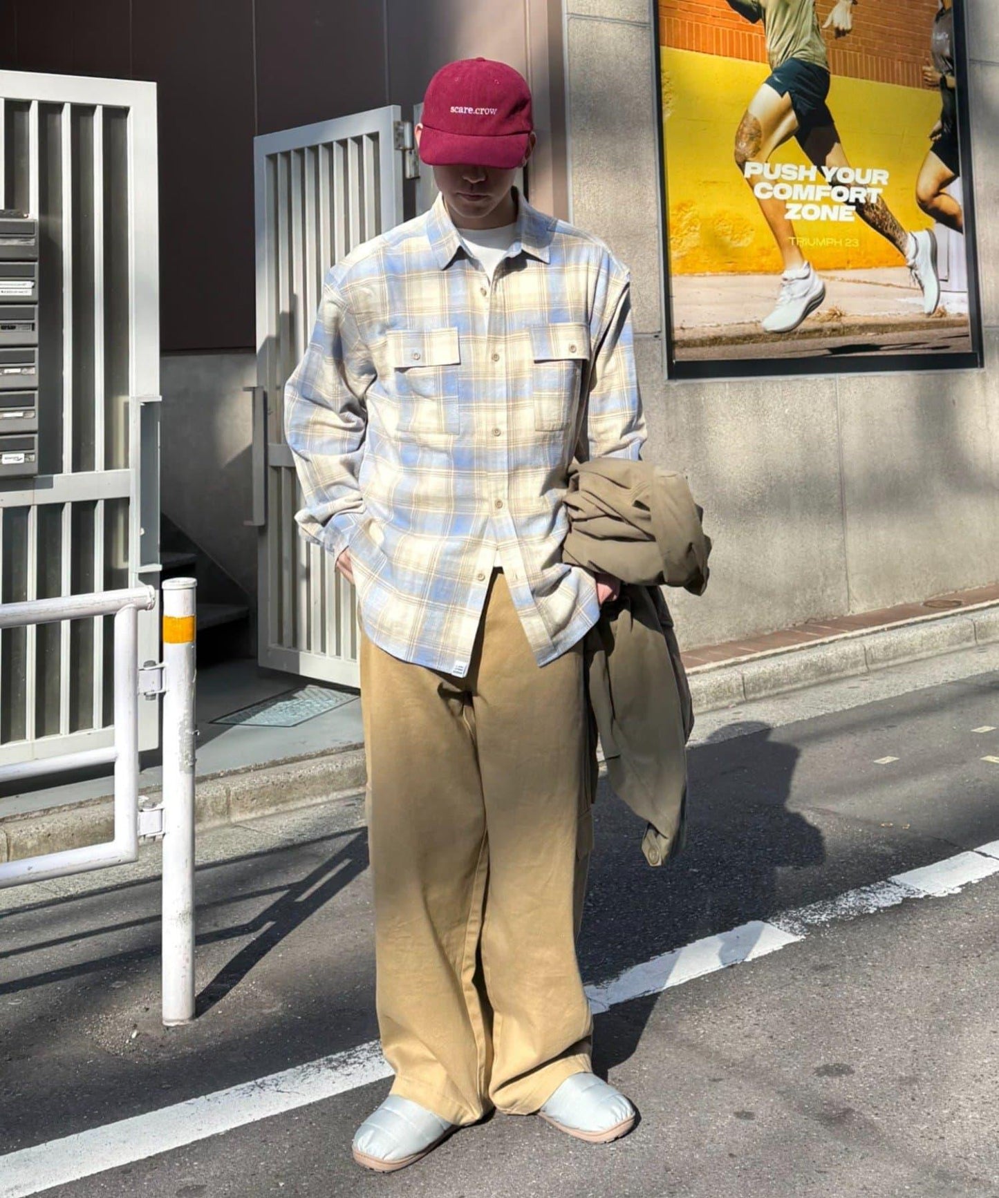 巴拿馬格紋襯衫夾克