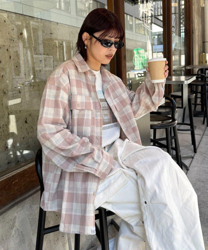 巴拿馬格紋襯衫夾克