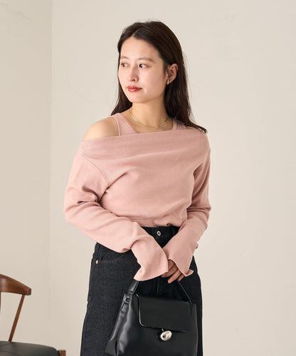 Kastane 附帶背心露肩針織衫