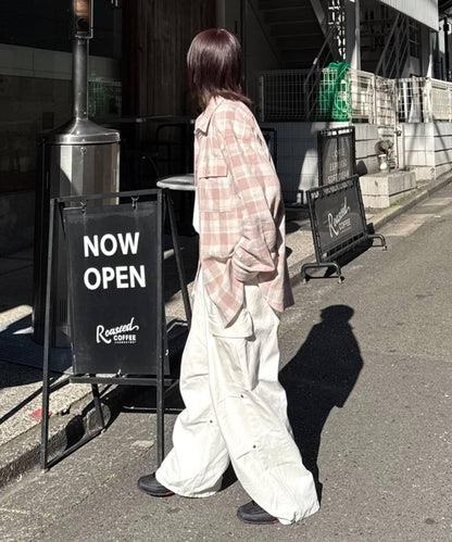 巴拿馬格紋襯衫夾克