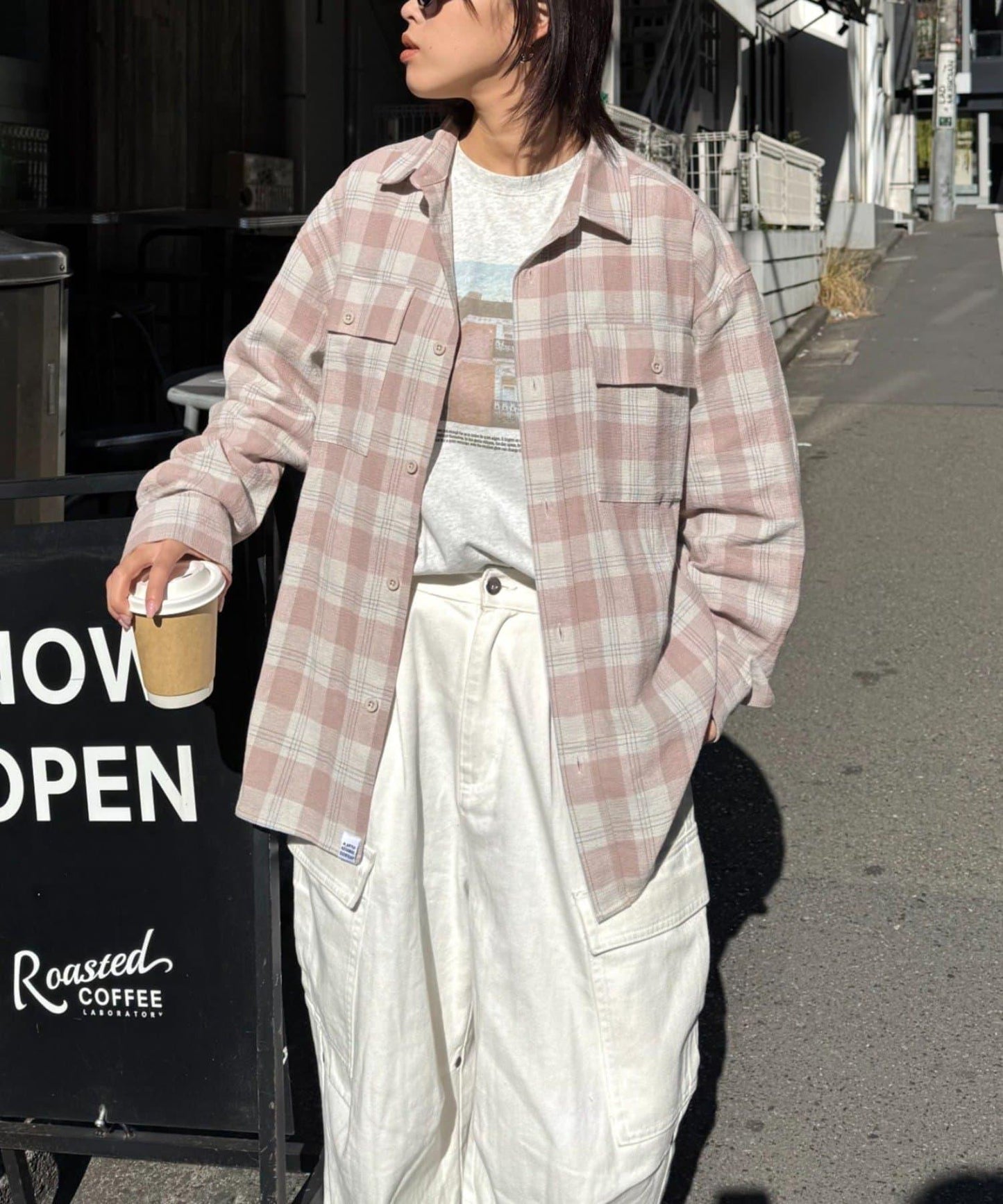 巴拿馬格紋襯衫夾克