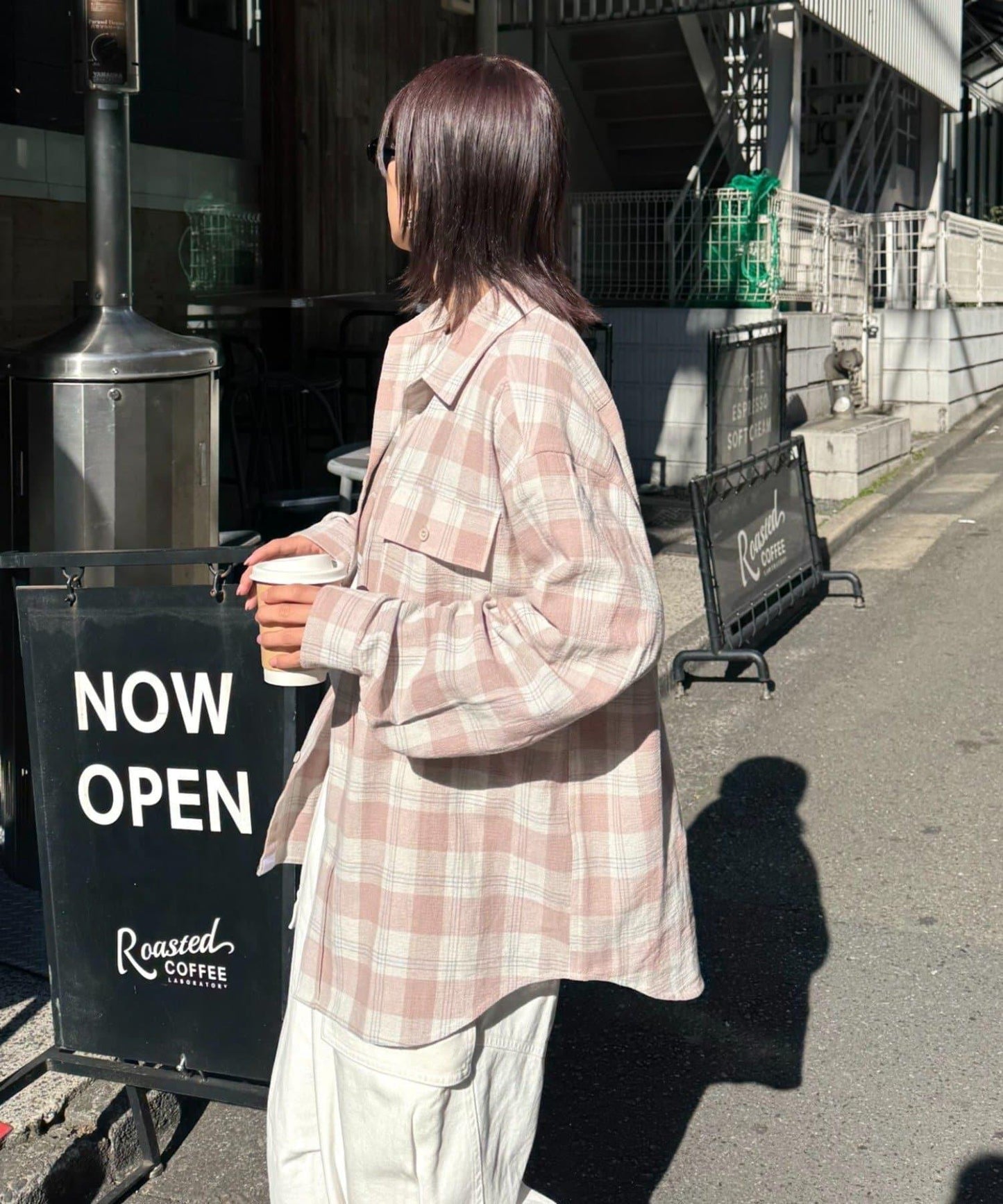 巴拿馬格紋襯衫夾克