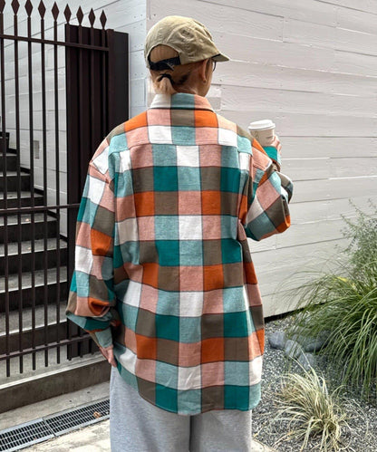 巴拿馬格紋襯衫夾克