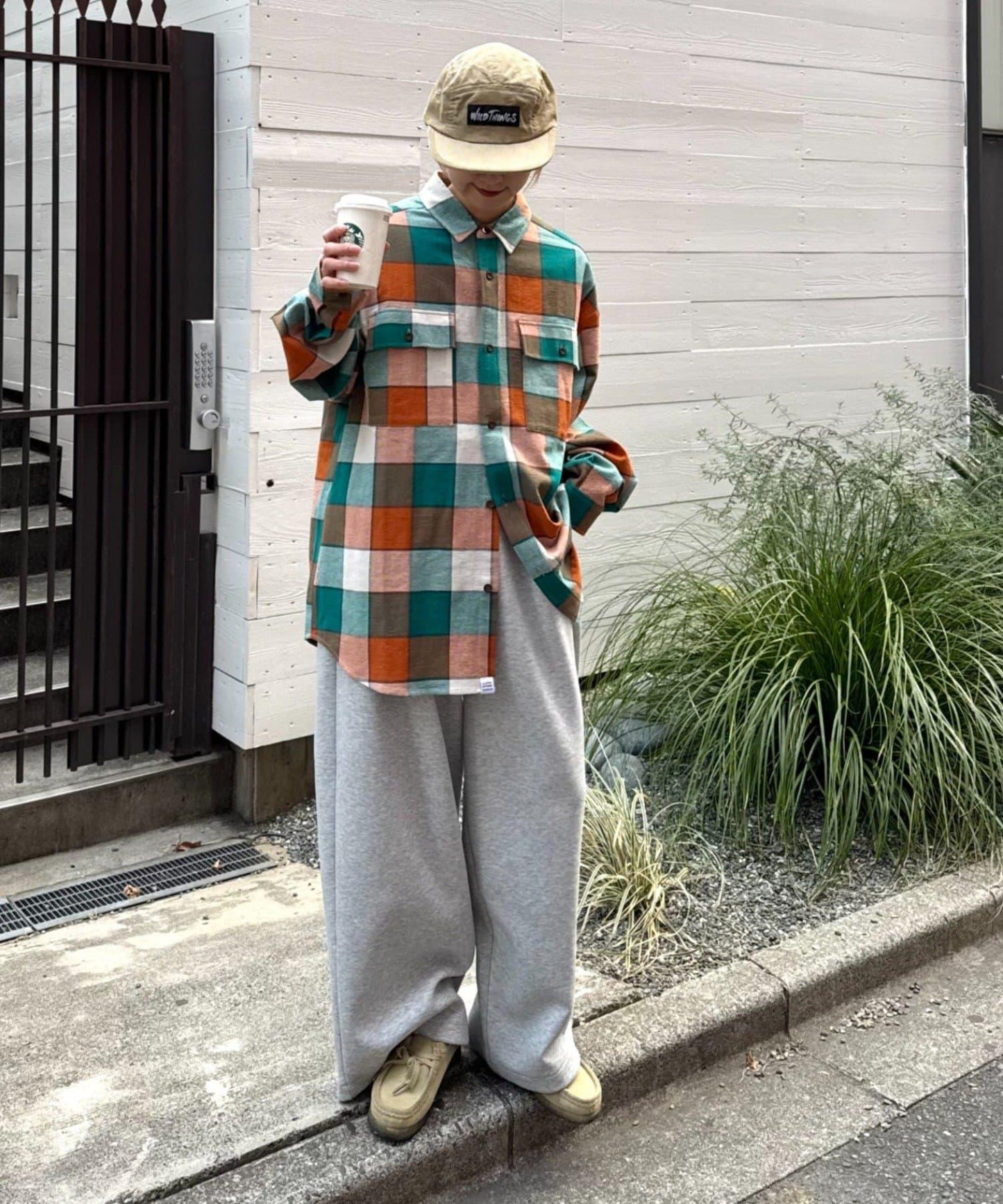 巴拿馬格紋襯衫夾克