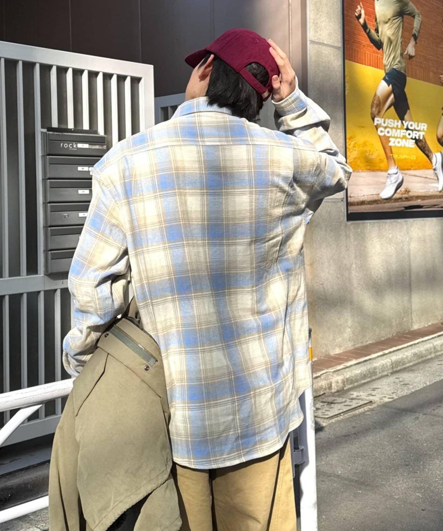 巴拿馬格紋襯衫夾克