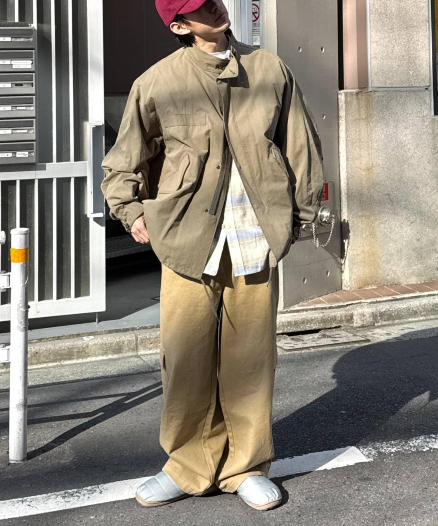 巴拿馬格紋襯衫夾克