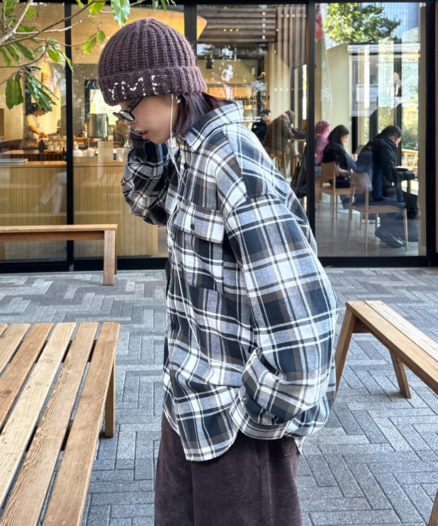 巴拿馬格紋襯衫夾克