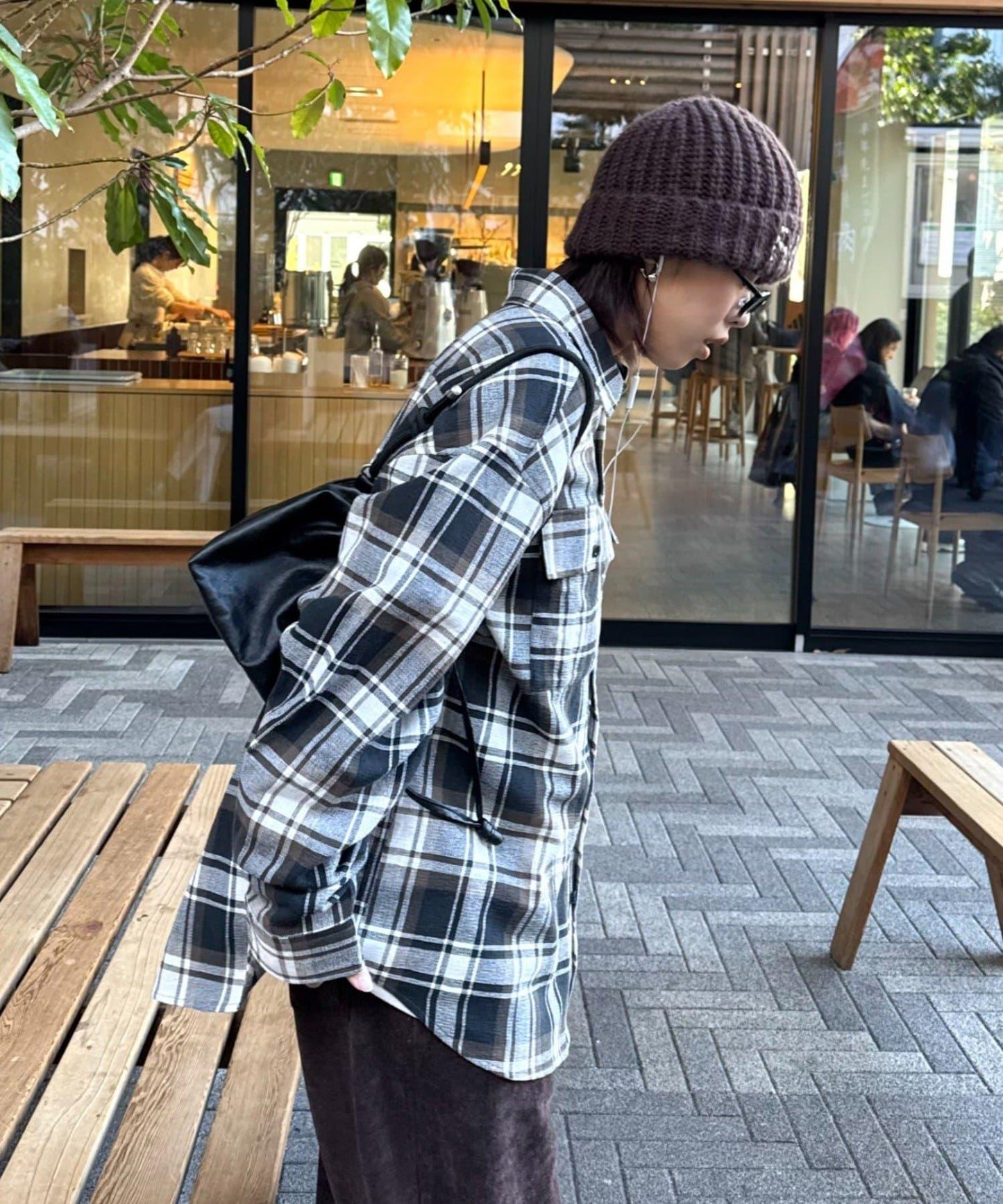 巴拿馬格紋襯衫夾克