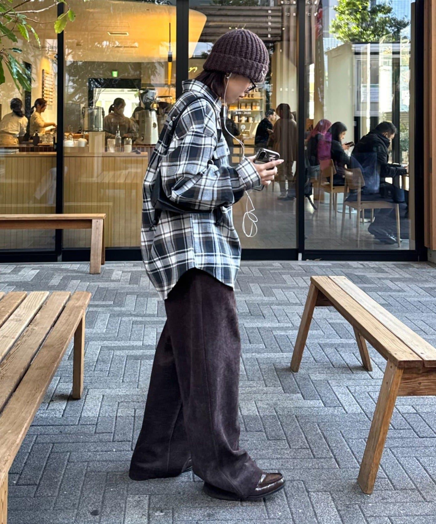 巴拿馬格紋襯衫夾克