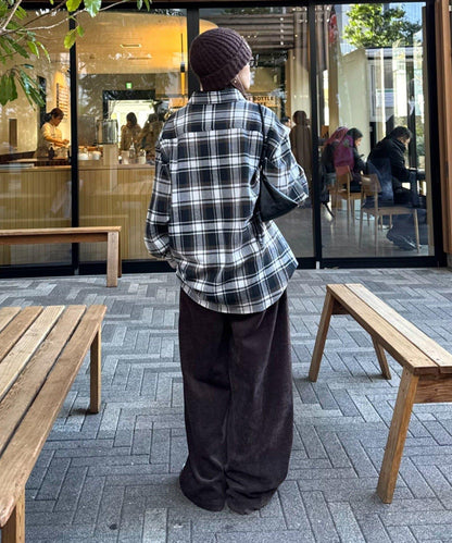 巴拿馬格紋襯衫夾克