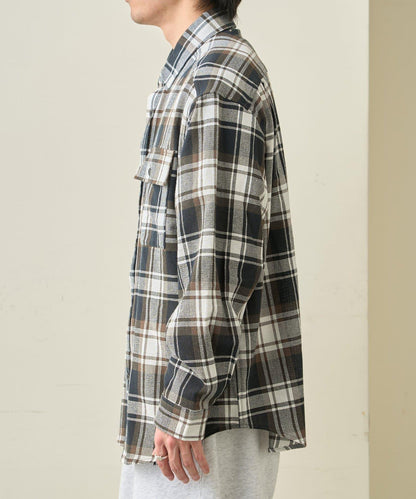 巴拿馬格紋襯衫夾克