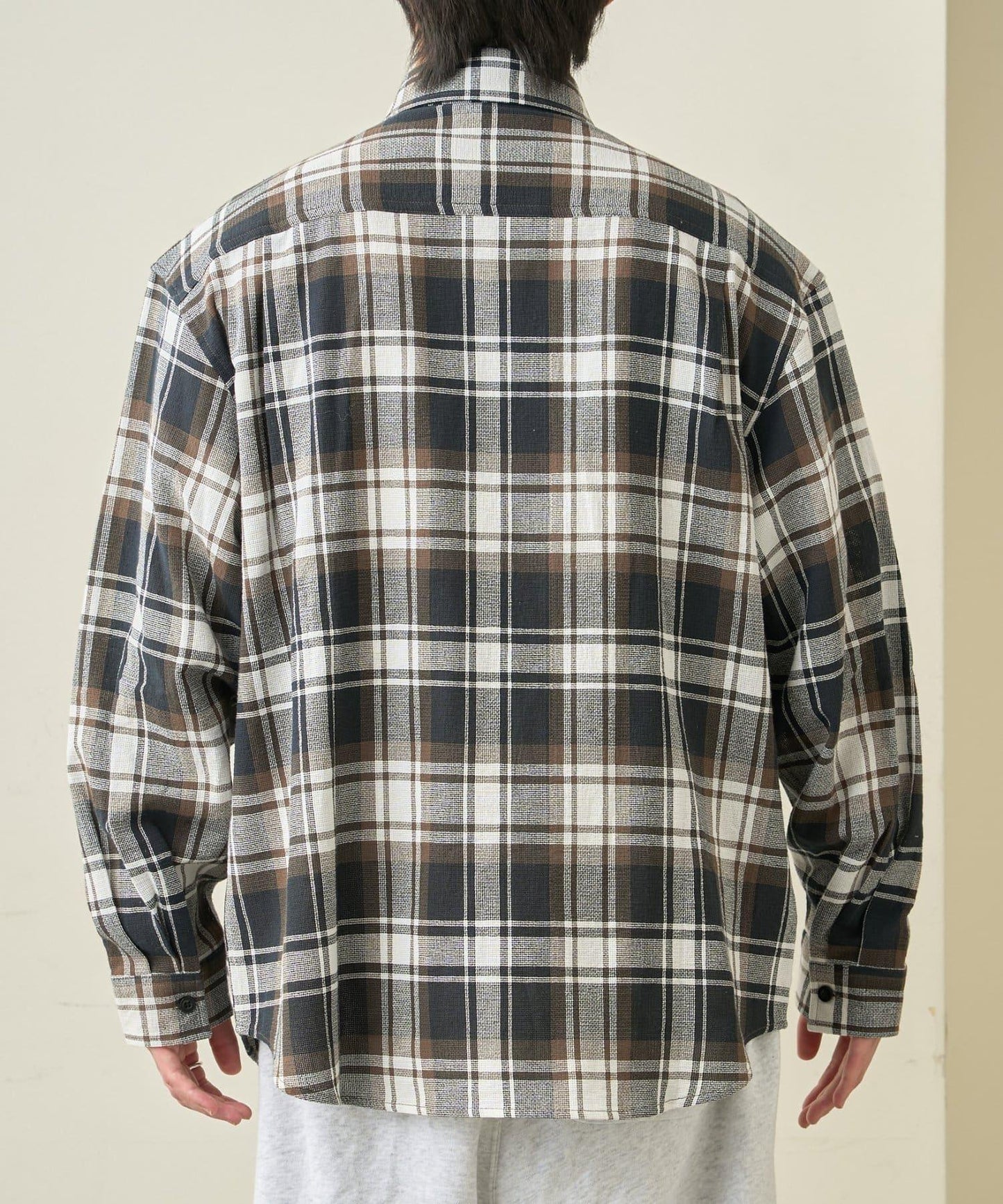 巴拿馬格紋襯衫夾克