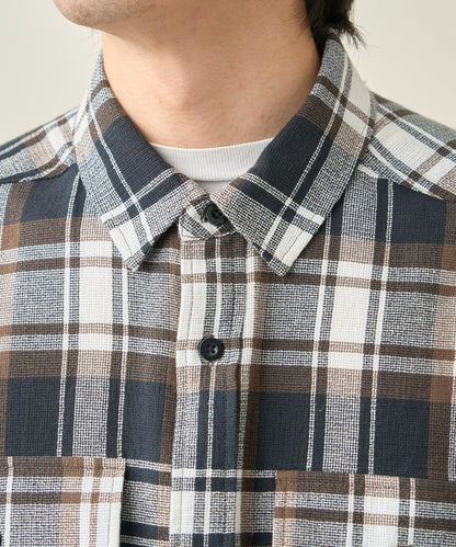 巴拿馬格紋襯衫夾克