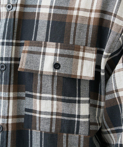 巴拿馬格紋襯衫夾克