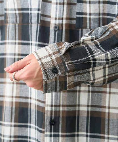 巴拿馬格紋襯衫夾克