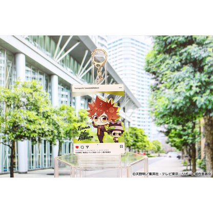 家庭教師HITMAN REBORN!（家庭教師HITMAN REBORN!） Puchichoco系列 沢田綱吉&リボーン 亞克力鑰匙扣 眼鏡&西裝ver.